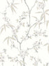 Floral Blossom Trail wallpaper in morning color - pattern number EW11107 - by Seabrook in the White Heron collection