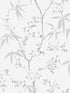 Floral Blossom Trail wallpaper in soft grey color - pattern number EW11108 - by Seabrook in the White Heron collection