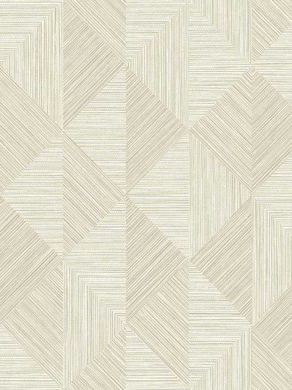Diamond Inlay wallpaper in beige color - pattern number EW11707 - by Seabrook in the White Heron collection