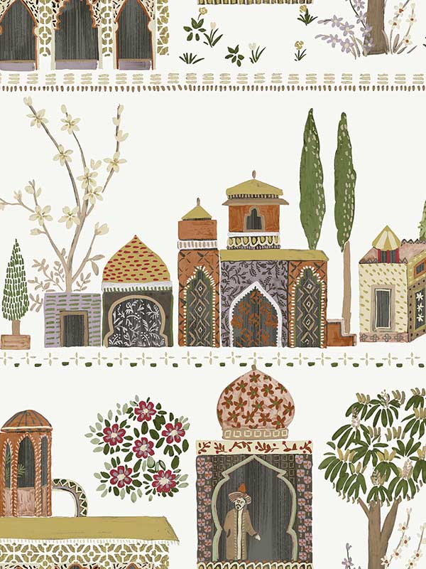 Medina wallpaper in eid color - pattern number WTK20105.WT.0 - by Winfield Thybony in the The Keys collection