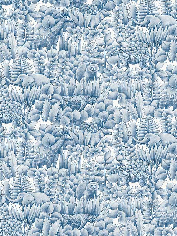 Tamarind wallpaper in captain blue color - pattern number WTK21002.WT.0 - by Winfield Thybony in the The Keys collection