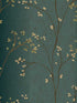 Vertical Blossoms fabric in teal metallic color - pattern number BR6224 - by York in the Inspired by Color Earthy Tones collection