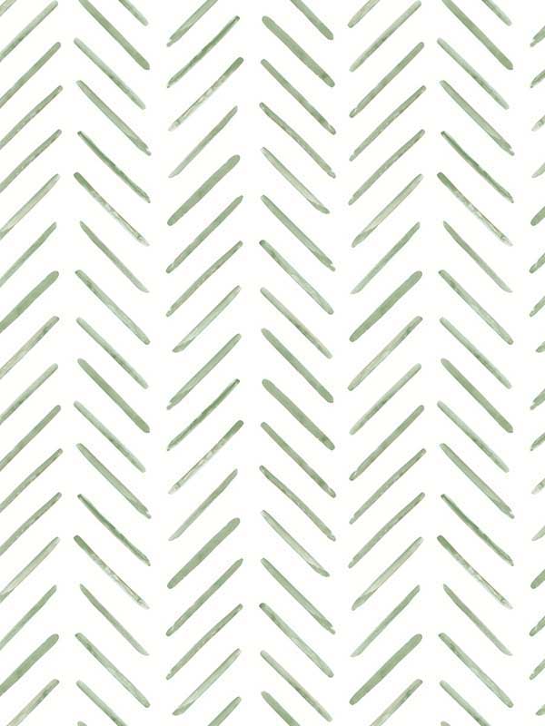 Painted Herringbone fabric in green color - pattern number CV4452 - by York in the Inspired by Color Earthy Tones collection