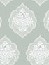 Signet Medallion Damask fabric in green color - pattern number DM4982 - by York in the Inspired by Color Earthy Tones collection
