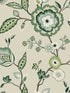 Dahlia Blooms fabric in green and beige color - pattern number GO8233 - by York in the Inspired by Color Earthy Tones collection