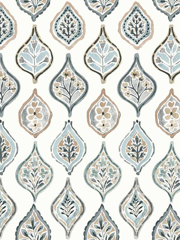 Marketplace Motif wallpaper in white and neutral color - pattern number MN1854 - by York in the Inspired by Color Earthy Tones collection