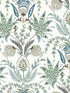 Seaside Jacobean wallpaper in green and blue color - pattern number MN1910 - by York in the Inspired by Color Earthy Tones collection