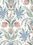 Seaside Jacobean wallpaper in pink and blue color - pattern number MN1912 - by York in the Inspired by Color Earthy Tones collection