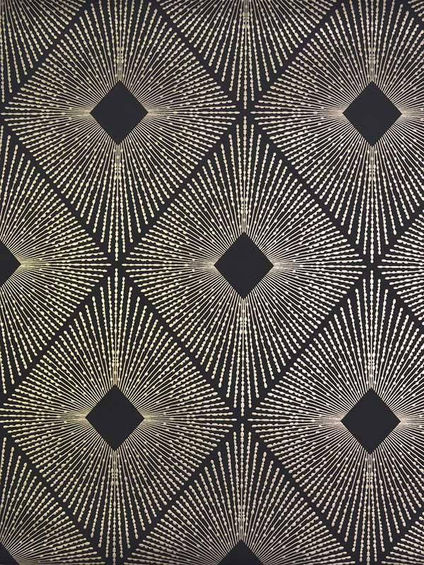 Harlowe wallpaper in black and gold color - pattern number NW3593 - by York in the Inspired by Color Shimmering Finishes collection