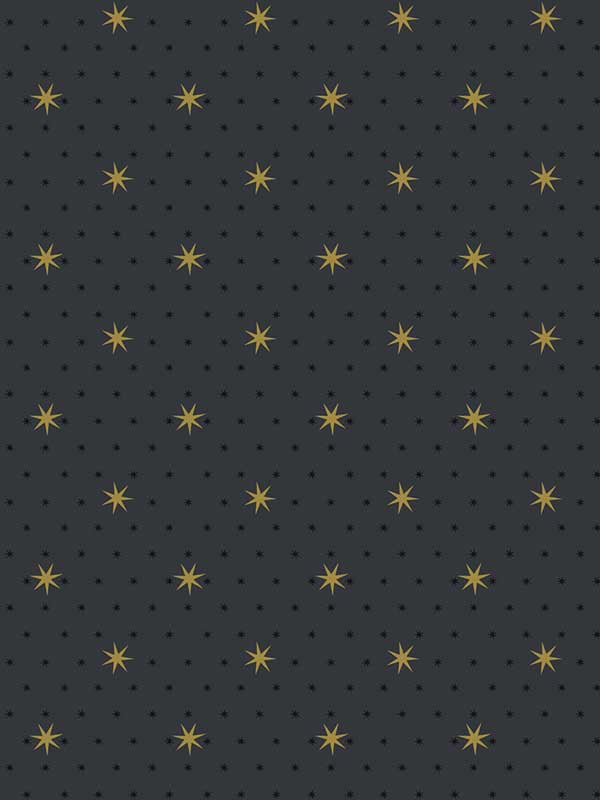 Stella Star fabric in black metallic color - pattern number SP1499 - by York in the Inspired by Color Shimmering Finishes collection