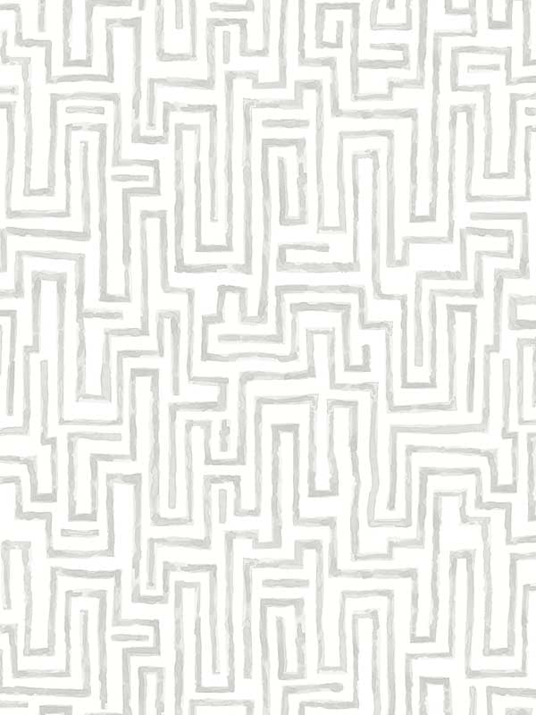 Ramble Geometric fabric in grey color - pattern number 4121-25703 - by A Street Prints in the Mylos collection