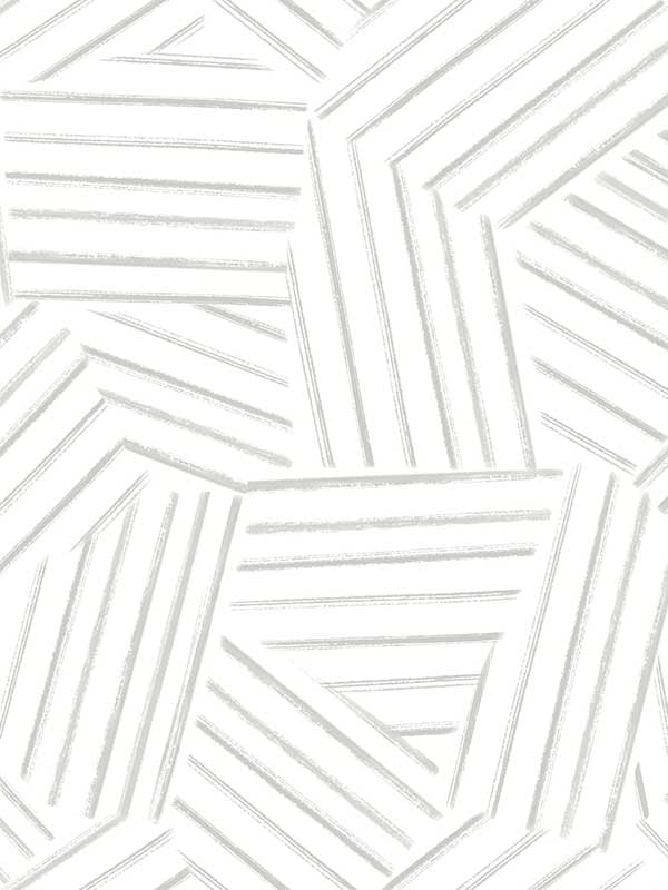 Helene Geometric Lines fabric in pewter color - pattern number 4121-26903 - by A Street Prints in the Mylos collection