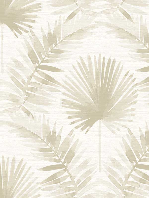 Calla Painted Palm fabric in taupe color - pattern number 4121-26913 - by A Street Prints in the Mylos collection