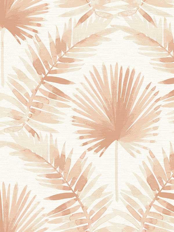 Calla Painted Palm fabric in rust color - pattern number 4121-26914 - by A Street Prints in the Mylos collection