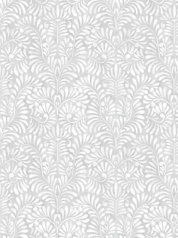 Elma Fiddlehead fabric in sterling color - pattern number 4121-26921 - by A Street Prints in the Mylos collection