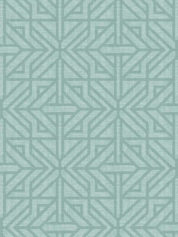 Hesper Geometric wallpaper in teal color - pattern number 4121-26928 - by A Street Prints in the Mylos collection