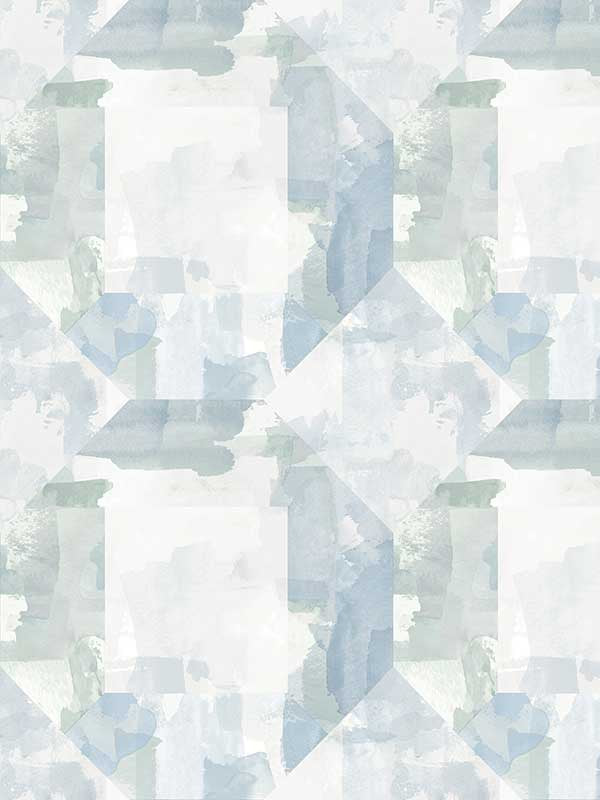 Perrin Gem Geometric wallpaper in blue color - pattern number 4121-26946 - by A Street Prints in the Mylos collection