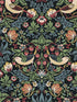 Fragaria Garden fabric in ebony color - pattern number ET11210 - by Seabrook in the Legacy Prints collection