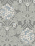 Floral Hydrangea fabric in daydream grey and carolina blue color - pattern number ET12105 - by Seabrook in the Legacy Prints collection