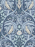 Bird Scroll fabric in denim and blue mist color - pattern number ET12202 - by Seabrook in the Legacy Prints collection