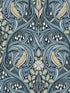 Bird Scroll fabric in navy and beige color - pattern number ET12212 - by Seabrook in the Legacy Prints collection