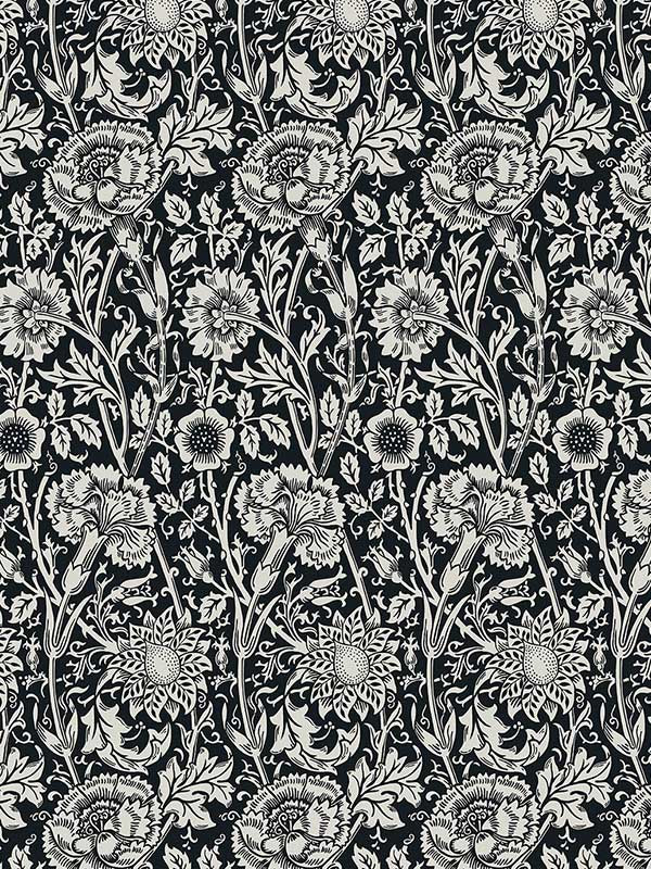 Tonal Floral Trail fabric in ebony color - pattern number ET12500 - by Seabrook in the Legacy Prints collection