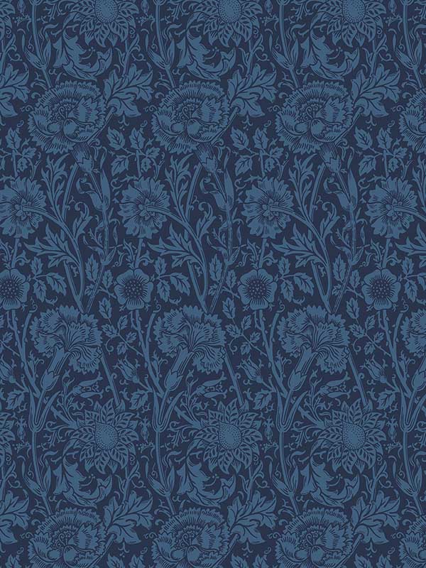 Tonal Floral Trail fabric in marine blue color - pattern number ET12512 - by Seabrook in the Legacy Prints collection