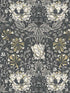 Ogee Flora wallpaper in charcoal and goldenrod color - pattern number ET12608 - by Seabrook in the Legacy Prints collection