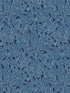 Leaf and Berry fabric in marine blue color - pattern number ET12812 - by Seabrook in the Legacy Prints collection