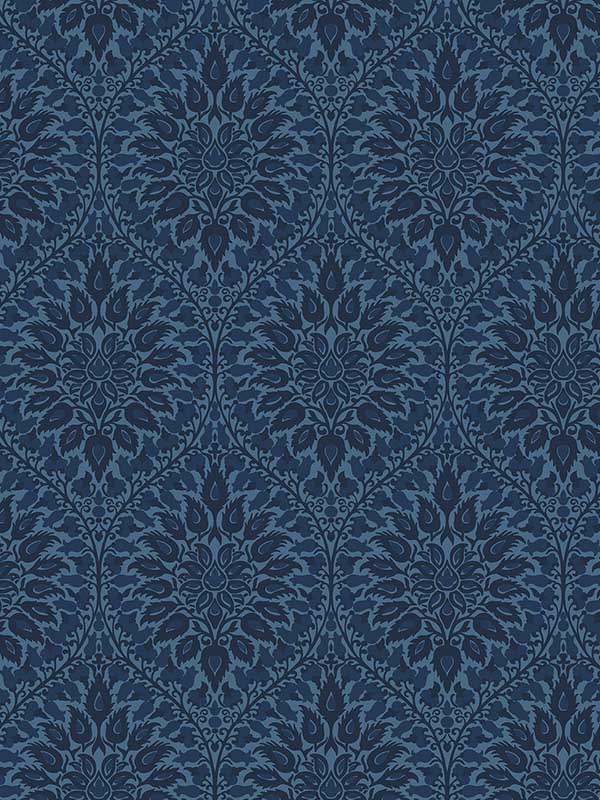 Luna Ogee wallpaper in denim color - pattern number ET12912 - by Seabrook in the Legacy Prints collection