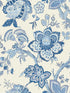 Bernadette Jacobean fabric in french blue color - pattern number FC60402 - by Seabrook in the French Country collection