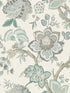 Bernadette Jacobean fabric in summer sky and french blue color - pattern number FC60408 - by Seabrook in the French Country collection