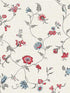 Florale Trail fabric in antique ruby and french blue color - pattern number FC61001 - by Seabrook in the French Country collection