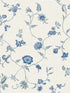 Florale Trail fabric in french blue color - pattern number FC61002 - by Seabrook in the French Country collection