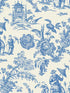 Colette Chinoiserie wallpaper in denim wash color - pattern number FC61812 - by Seabrook in the French Country collection