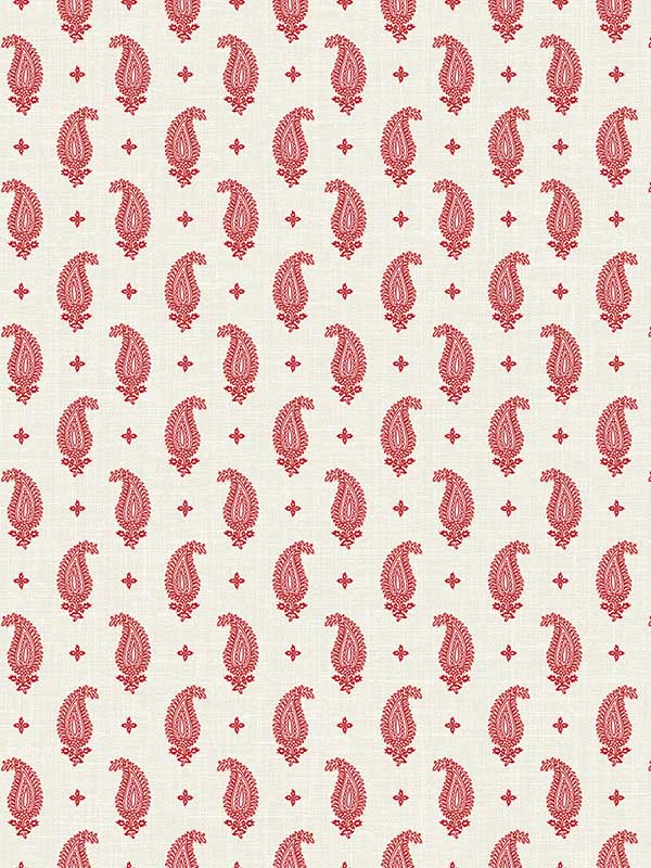 Maia Paisley wallpaper in antique ruby color - pattern number FC62401 - by Seabrook in the French Country collection
