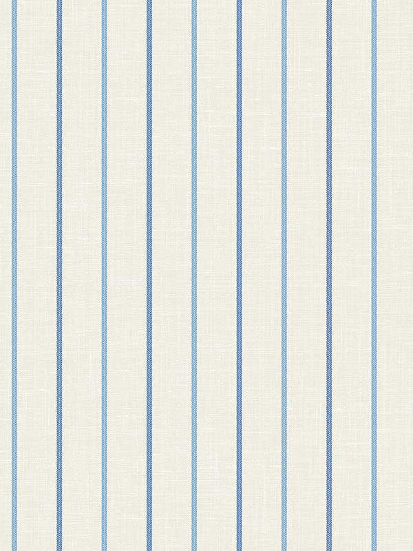 Andree Stripe wallpaper in french blue and denim wash color - pattern number FC62502 - by Seabrook in the French Country collection