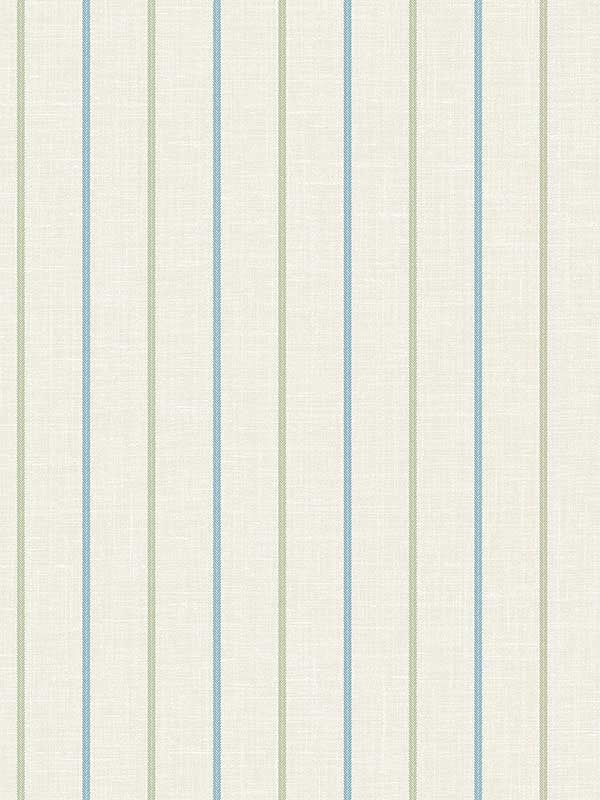 Andree Stripe wallpaper in french blue and pomme color - pattern number FC62512 - by Seabrook in the French Country collection