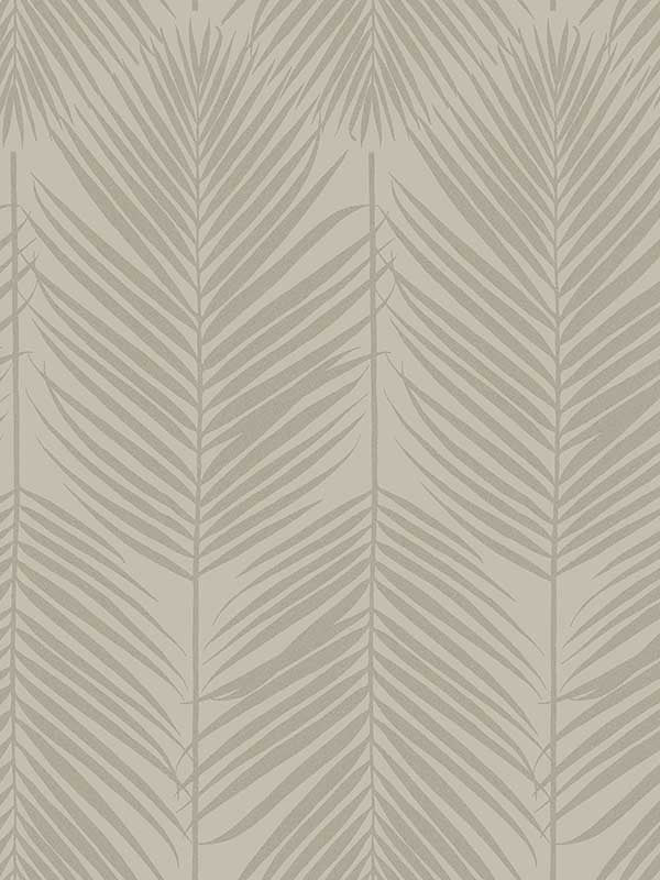Persei Palm fabric in champagne color - pattern number BD50003 - by Seabrook in the Etten Beaded Wallpaper collection