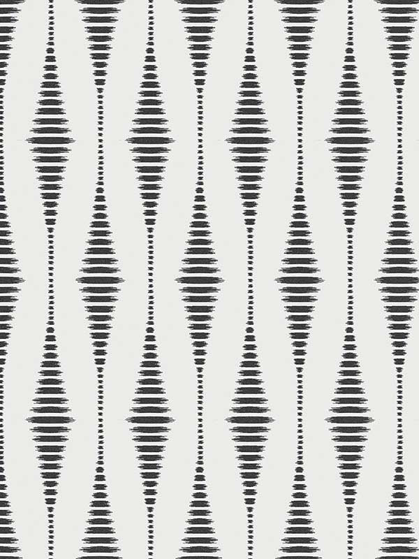 Diamond Stripe fabric in black satin and pearl color - pattern number BD50610 - by Seabrook in the Etten Beaded Wallpaper collection