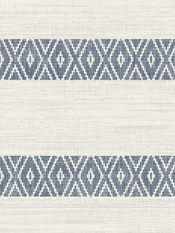 Alani Geo Stripe fabric in nautical blue color - pattern number LN40112 - by Seabrook in the Lillian August Coastal Haven collection