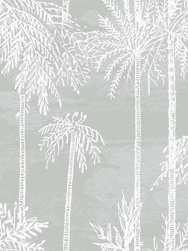 Palm Grove fabric in misty color - pattern number LN40208 - by Seabrook in the Lillian August Coastal Haven collection