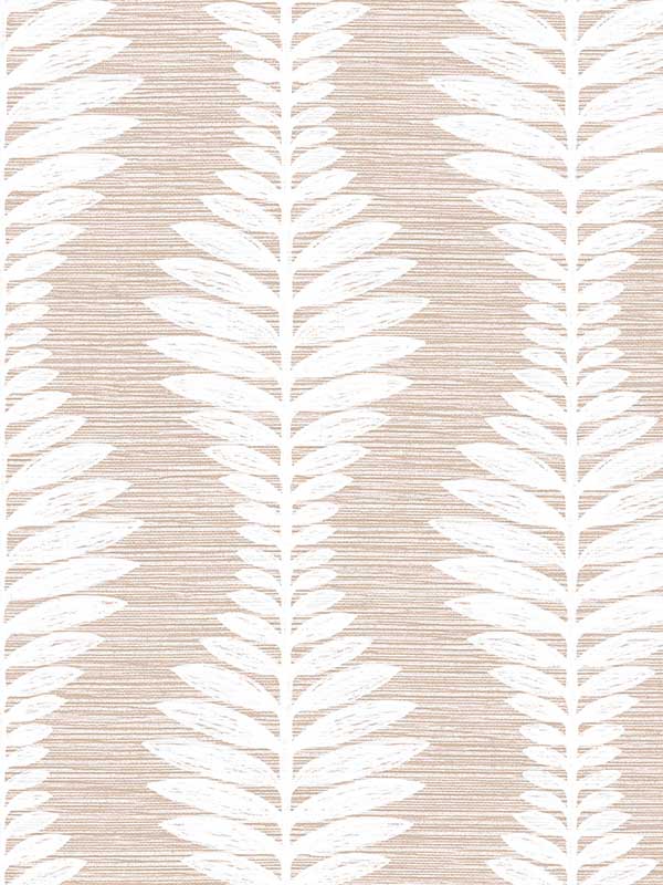 Carina Leaf Ogee wallpaper in blush color - pattern number LN40506 - by Seabrook in the Lillian August Coastal Haven collection