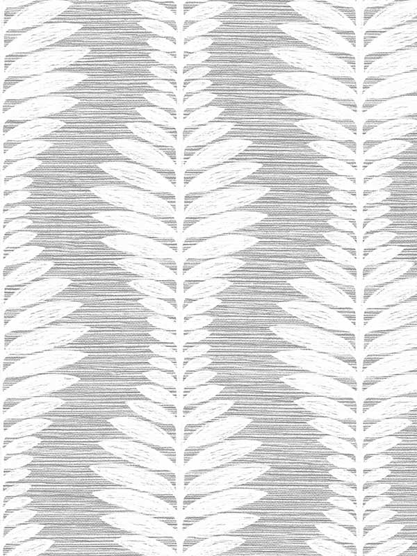 Carina Leaf Ogee wallpaper in morning fog color - pattern number LN40508 - by Seabrook in the Lillian August Coastal Haven collection