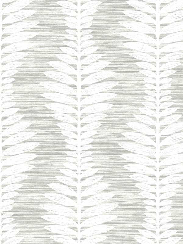 Carina Leaf Ogee wallpaper in sea salt color - pattern number LN40518 - by Seabrook in the Lillian August Coastal Haven collection