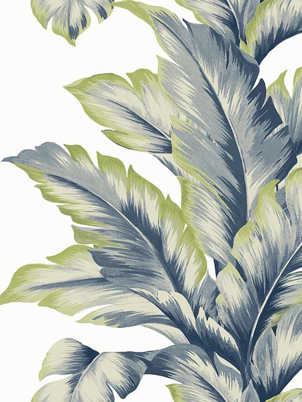 Banana Springs wallpaper in deep sea color - pattern number LN40602 - by Seabrook in the Lillian August Coastal Haven collection