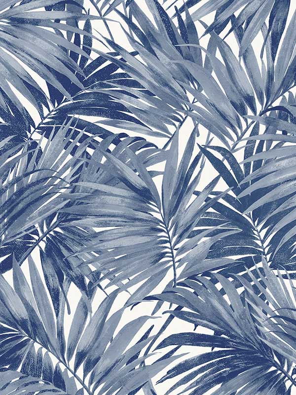 Cordelia Tossed Palms wallpaper in pacific blue color - pattern number LN40712 - by Seabrook in the Lillian August Coastal Haven collection