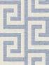 Luna Retreat Greek Key fabric in blue lake color - pattern number LN41212 - by Seabrook in the Lillian August Coastal Haven collection