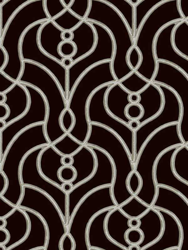 Divine Trellis wallpaper in black color - pattern number EV3945 - by Candice Olson in the Casual Elegance collection