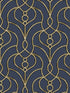 Divine Trellis wallpaper in navy color - pattern number EV3946 - by Candice Olson in the Casual Elegance collection
